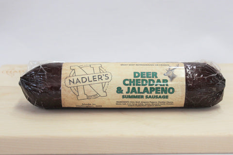 Nadler's Meats Venison Cheddar & Jalapeno Summer Sausage