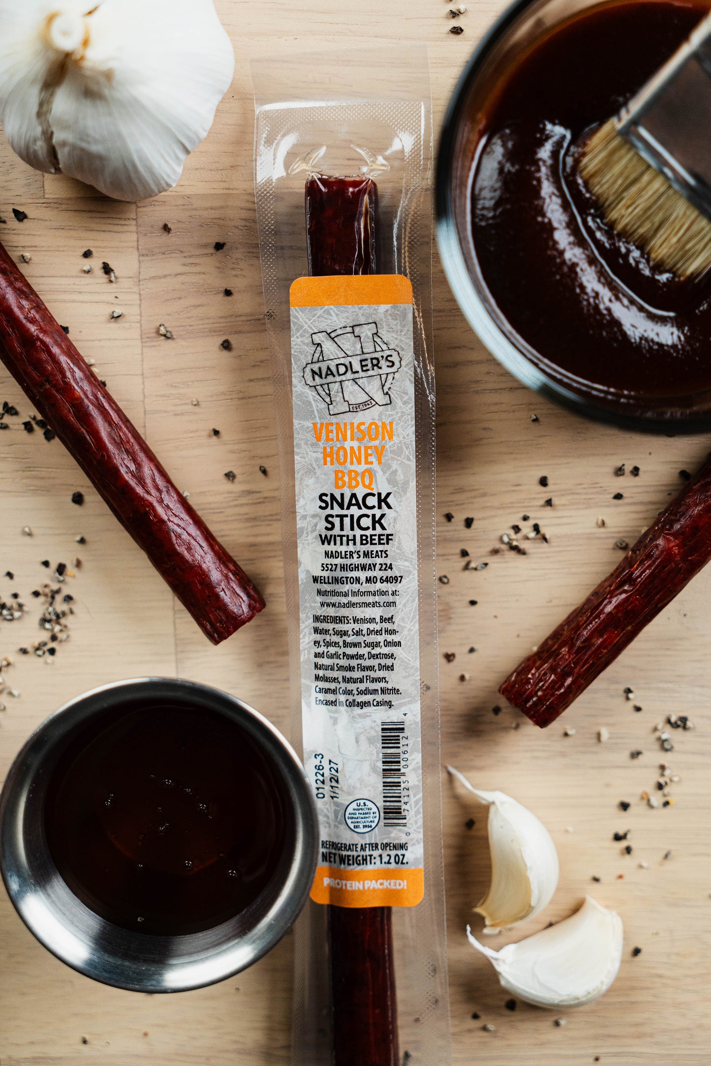 Venison Honey BBQ Snack Sticks