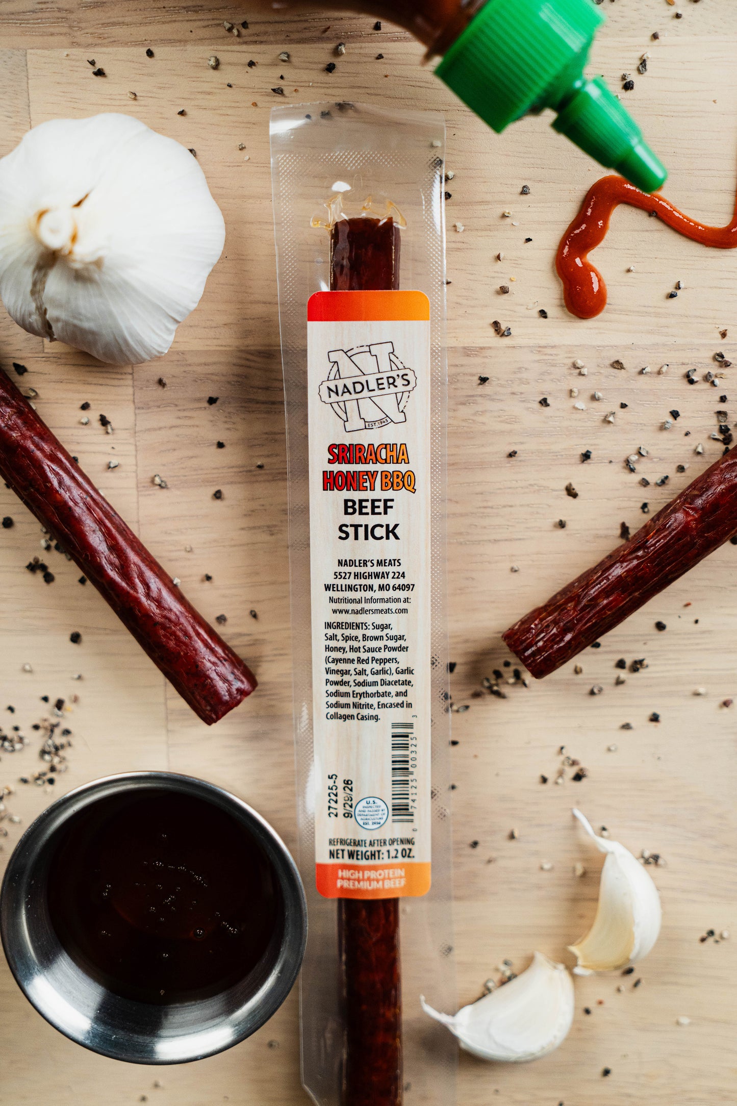 Beef Sriracha Honey BBQ Sticks