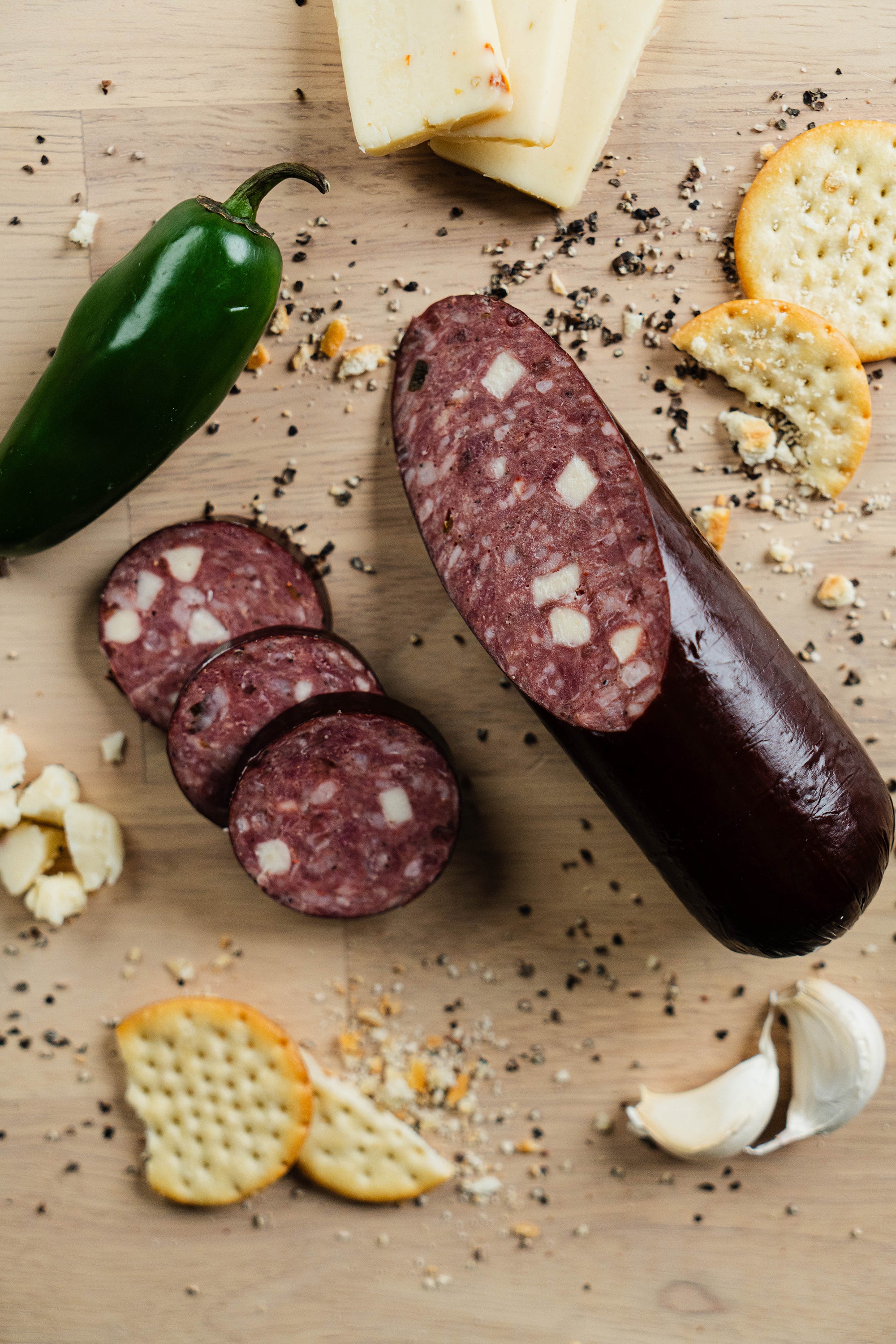 Beef Pepper Jack & Jalapeno Summer Sausage – Nadler's Meats