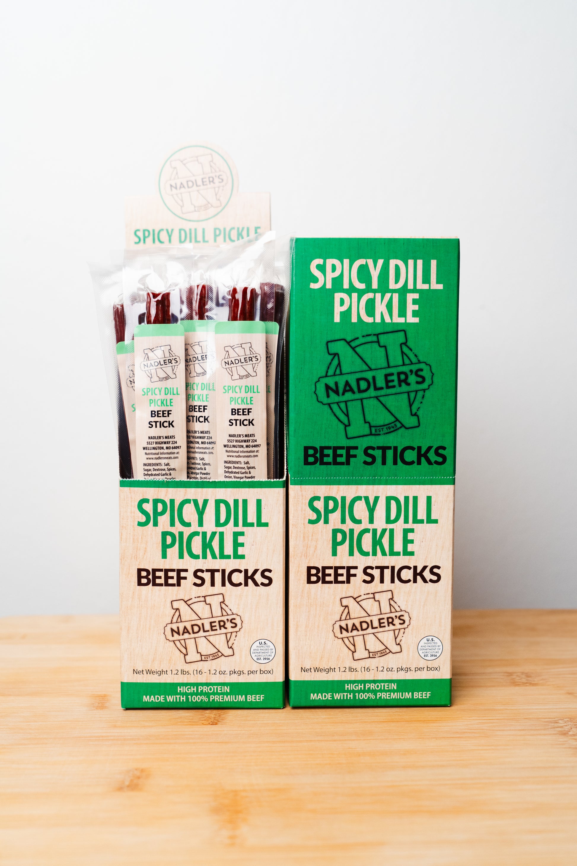 Beef Spicy Dill Pickle Sticks - Nadler's Meats
