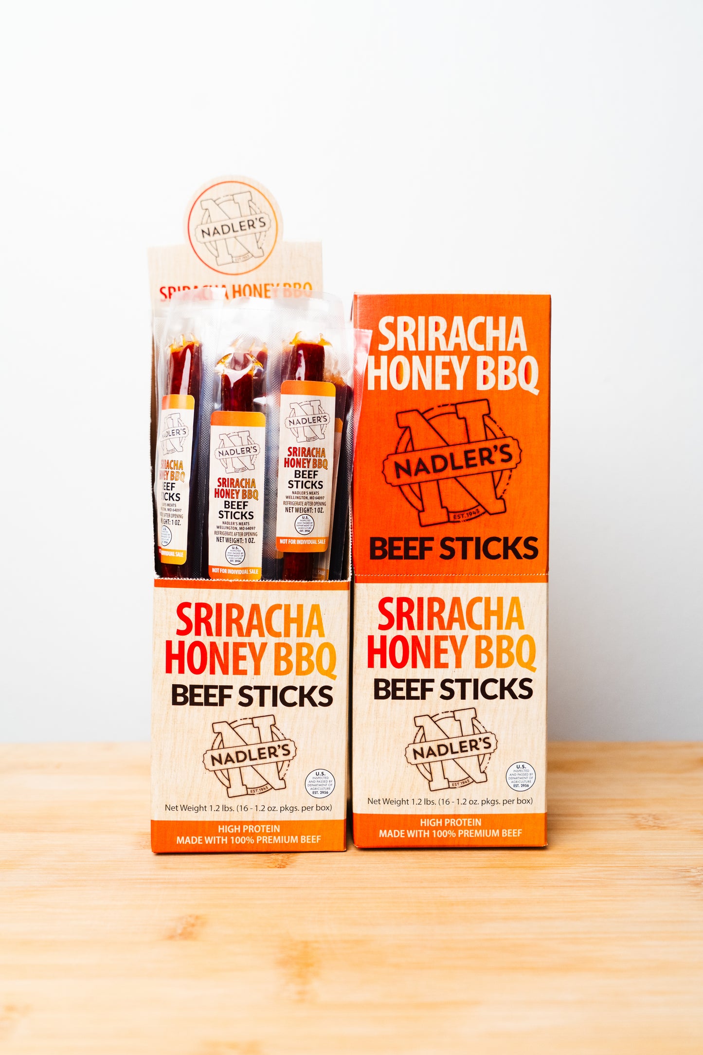 Beef Sriracha Honey BBQ Sticks - Nadler's Meats