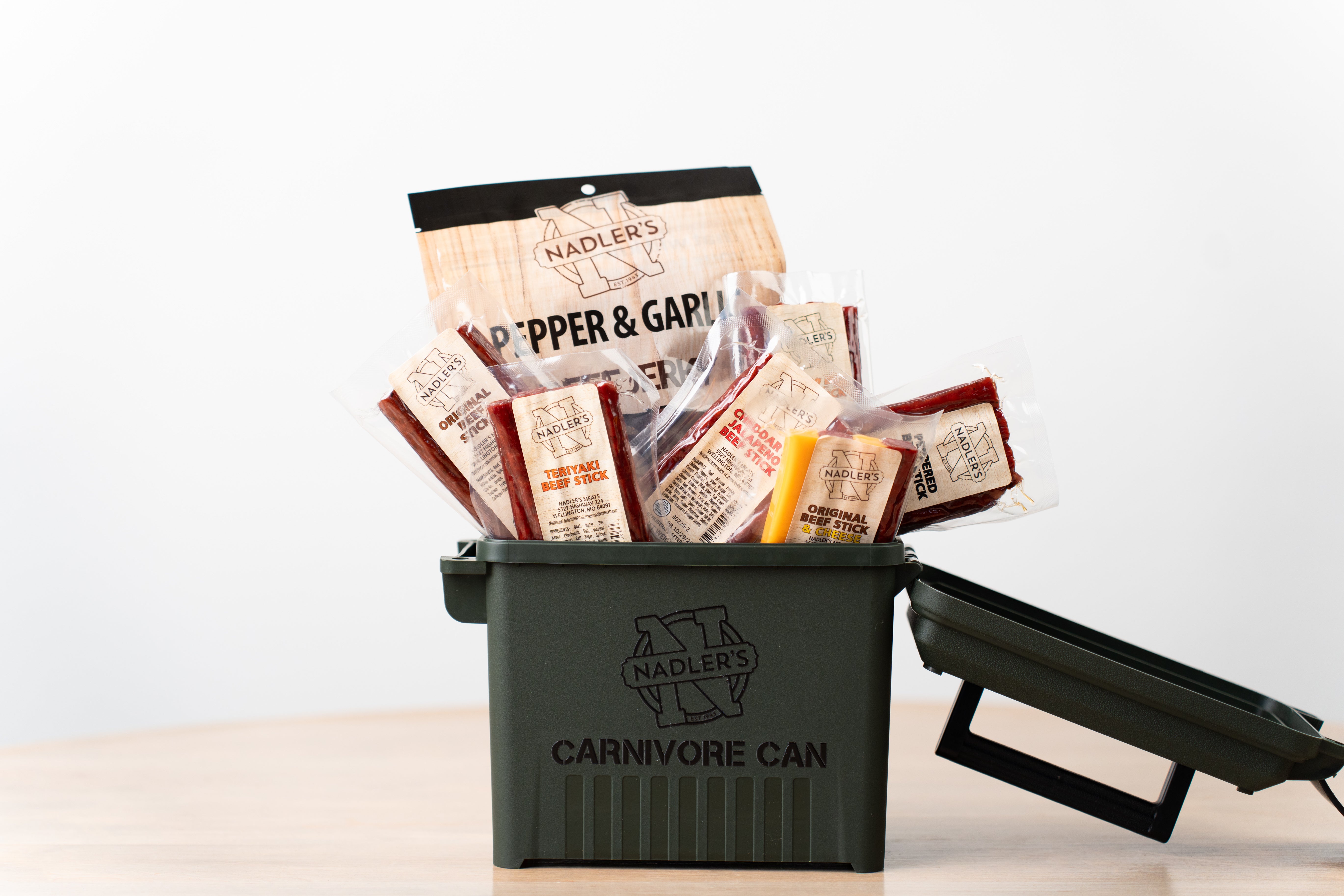 Mini Carnivore Can (Jerky and Snack Stick Pack) – Nadler's Meats