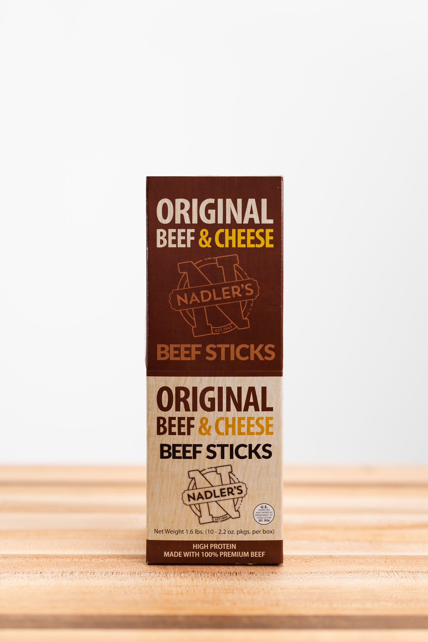 Beef Original & Cheddar Cheese Sticks - Nadler's Meats