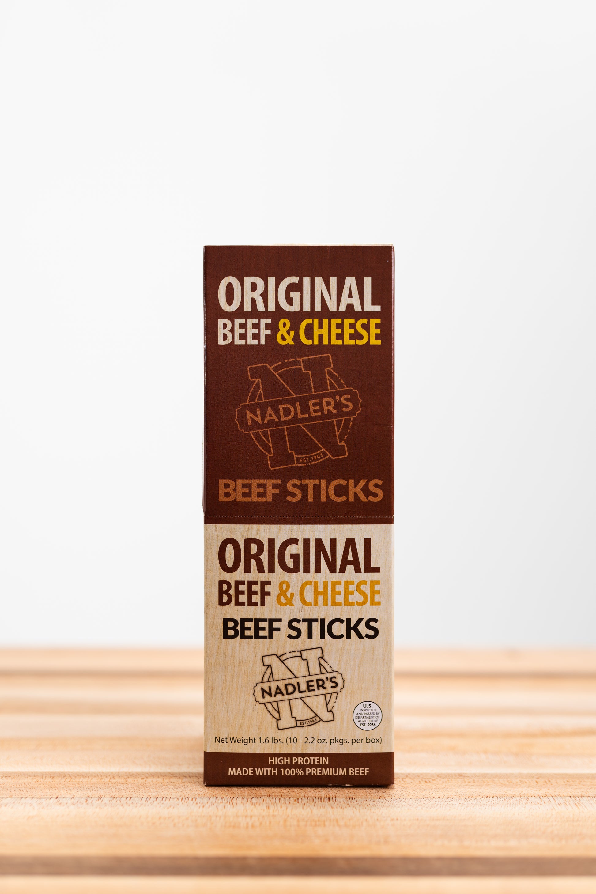 Beef Original & Cheddar Cheese Sticks - Nadler's Meats