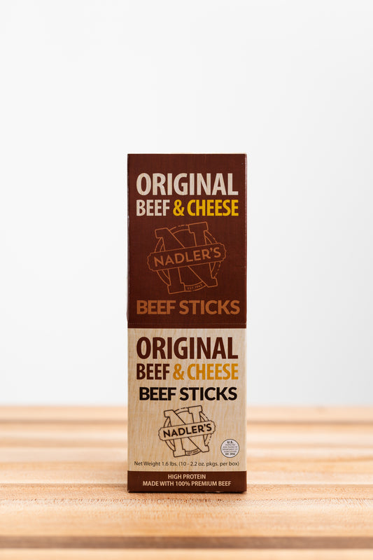 Beef Original & Cheddar Cheese Sticks - Nadler's Meats