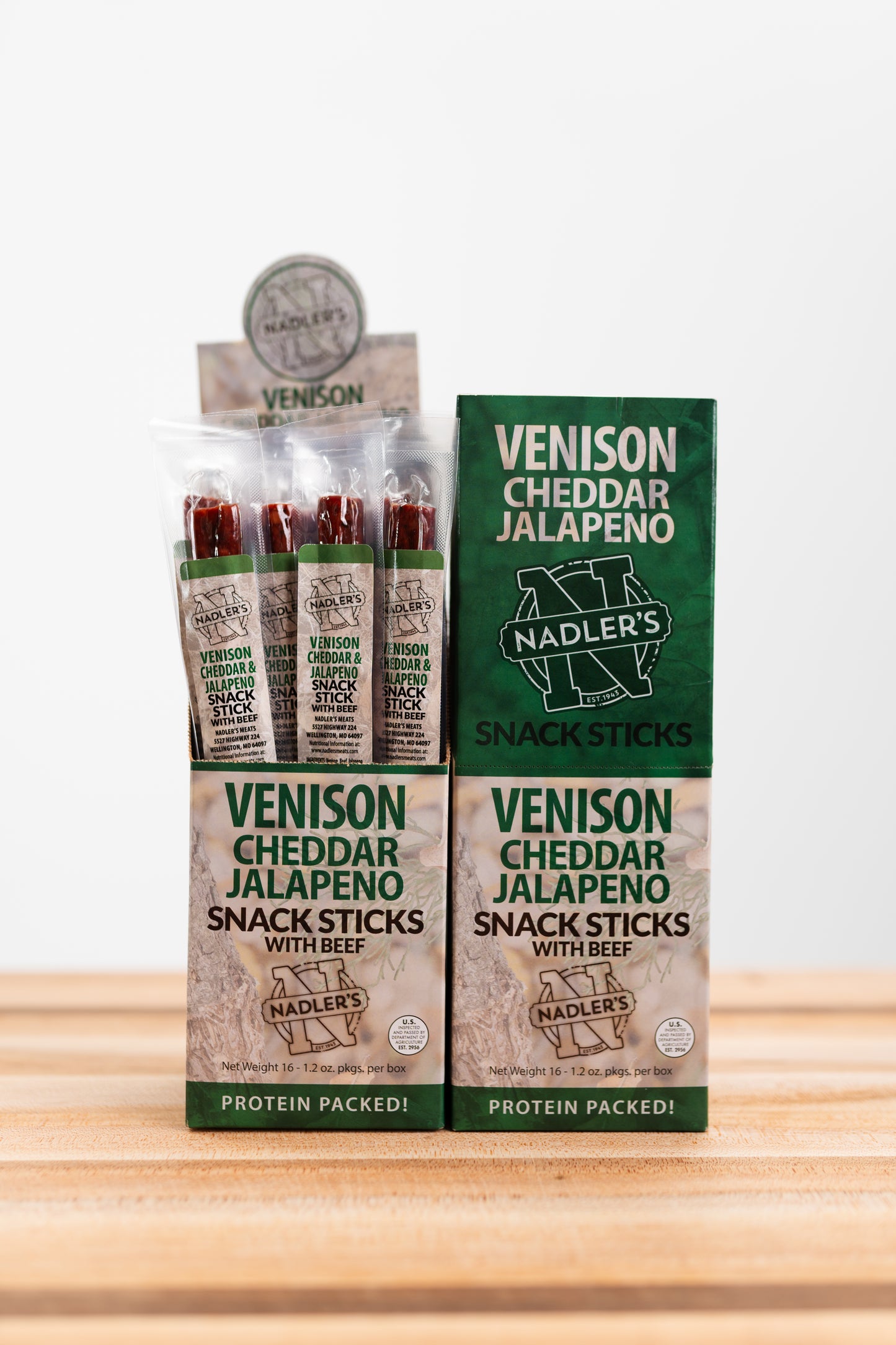 Venison Cheddar & Jalapeno Snack Sticks - Nadler's Meats
