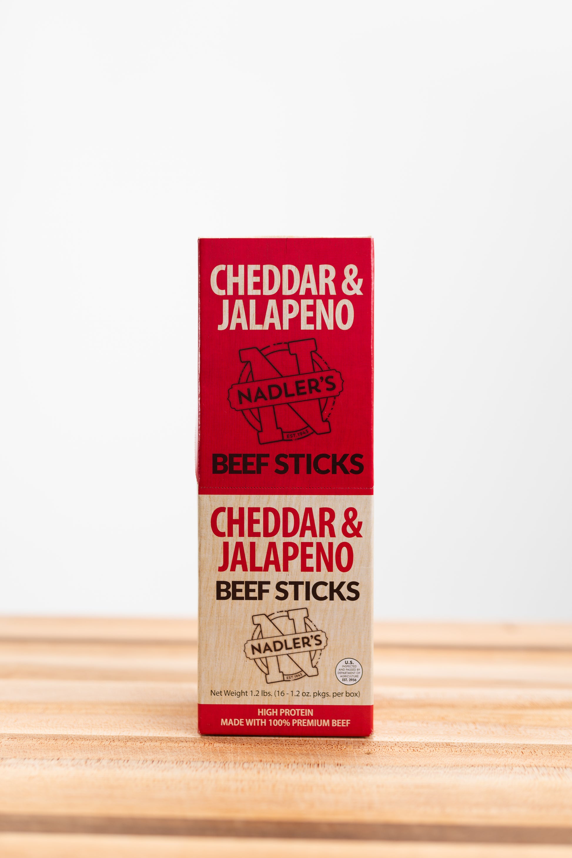 Beef Cheddar & Jalapeno Sticks - Nadler's Meats