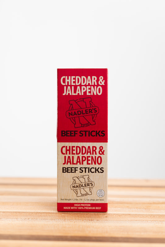 Beef Cheddar & Jalapeno Sticks - Nadler's Meats