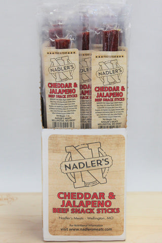Nadler's Meats Cheddar & Jalapeno Beef Snack Sticks