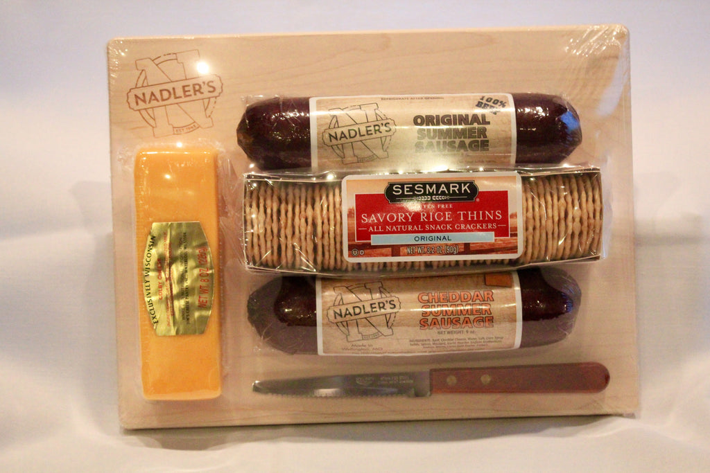 A Bit of Everything (Summer Sausage, Beef Sticks, and Cheese Box) -  Nadler's Meats