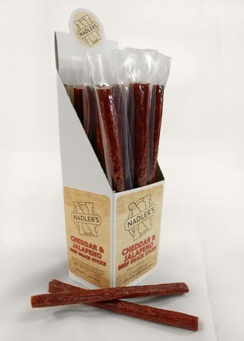 Nadler's Meats Cheddar & Jalapeno Beef Snack Sticks