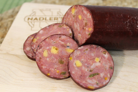 Nadler's Meats Beef Cheddar & Jalapeno Summer Sausage