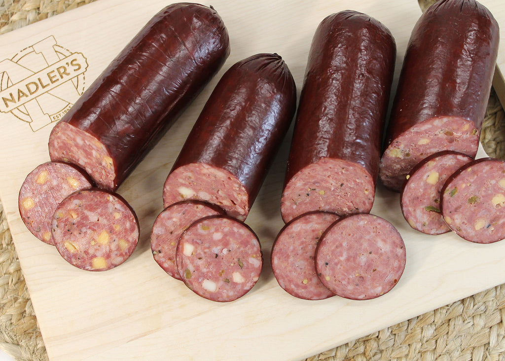 A Bit of Everything (Summer Sausage, Beef Sticks, and Cheese Box) -  Nadler's Meats