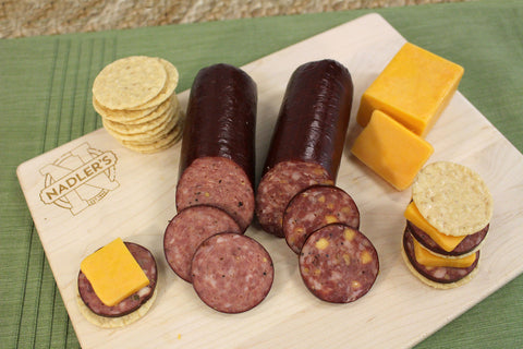 A Bit of Everything (Summer Sausage, Beef Sticks, and Cheese Box) -  Nadler's Meats