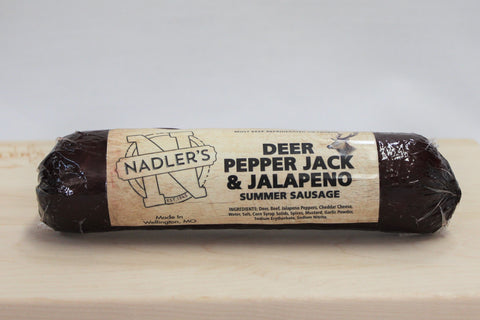 Nadler's Meats Venison Pepper Jack & Jalapeno Summer Sausage